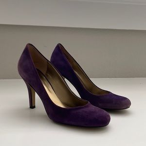 Nine West Purple Suede Ambitious Pumps - Size 6